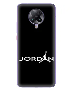Чехол для Xiaomi POCO F2 Pro с картинкой «Jordan White Logo»