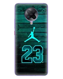 Чехол для Xiaomi POCO F2 Pro с картинкой «Jordan Cyan 23»