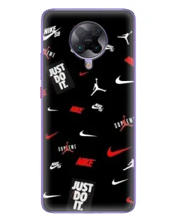 Чехол для Xiaomi POCO F2 Pro с картинкой «Nike Mix Pattern»