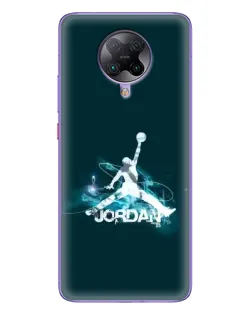Чехол для Xiaomi POCO F2 Pro с картинкой «Jordan Blue Fire»