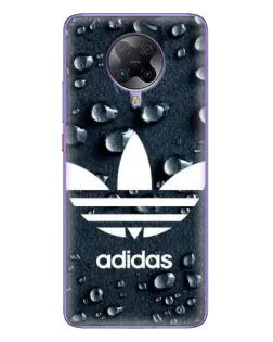 Чехол для Xiaomi POCO F2 Pro с картинкой «Adidas Trefoil Blue»