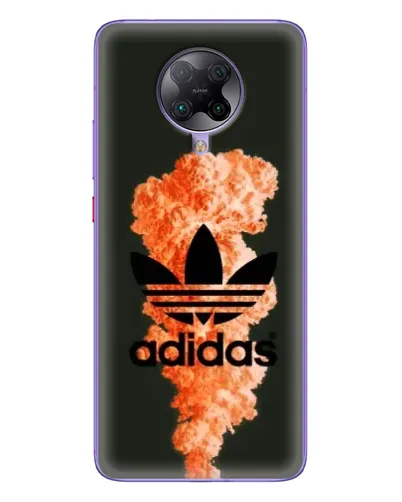 Чехол для Xiaomi POCO F2 Pro с картинкой «Оранжевый дым Adidas»