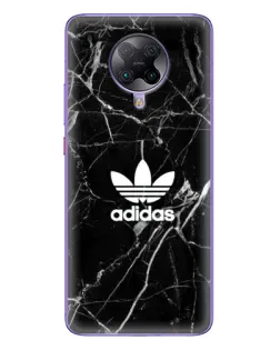 Чехол для Xiaomi POCO F2 Pro с картинкой «Белый мрамор Adidas»