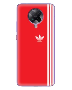 Чехол для Xiaomi POCO F2 Pro с картинкой «Красный минимализм Adidas»