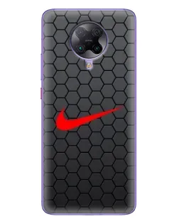 Чехол для Xiaomi POCO F2 Pro с картинкой «Nike — карбоновая сетка»