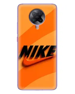 Чехол для Xiaomi POCO F2 Pro с картинкой «Оранжевый драйв Nike»