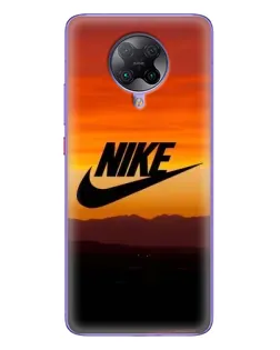 Чехол для Xiaomi POCO F2 Pro с картинкой «Nike — вечерний горизонт»