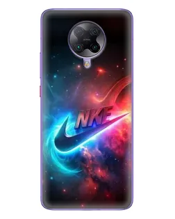 Чехол для Xiaomi POCO F2 Pro с картинкой «Огненный логотип Nike»