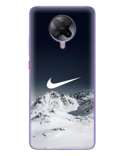 Чехол для Xiaomi POCO F2 Pro с картинкой «Nike — зимние горы» Чехол для Xiaomi POCO F2 Pro с картинкой «Nike — зимние горы»