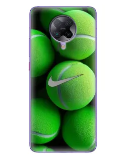 Чехол для Xiaomi POCO F2 Pro с картинкой «Теннисные мячи Найк»