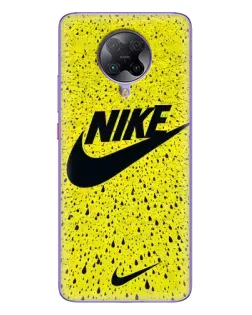 Чехол для Xiaomi POCO F2 Pro с картинкой «Желтый текстурный Nike»