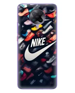 Чехол для Xiaomi POCO F2 Pro с картинкой «Коллекция кроссовок Nike»