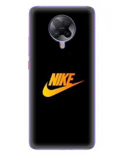 Чехол для Xiaomi POCO F2 Pro с картинкой «Золотой логотип Nike»