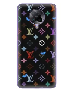 Чехол для Xiaomi POCO F2 Pro с картинкой «Цветная монограмма LV»