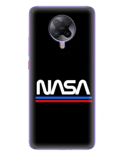 Чехол для Xiaomi POCO F2 Pro с картинкой «NASA — классика Red Blue»