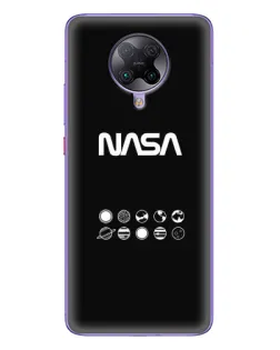 Чехол для Xiaomi POCO F2 Pro с картинкой «NASA — технический принт»