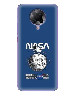 Чехол для Xiaomi POCO F2 Pro с картинкой «NASA — лунная миссия»