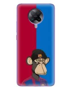 Чехол для Xiaomi POCO F2 Pro с картинкой «Bored Ape — фанат Барсы»