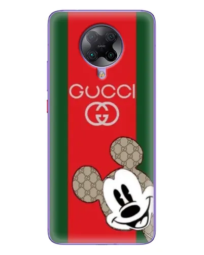 Чехол для Xiaomi POCO F2 Pro с картинкой «Gucci — полосы и Микки»