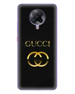 Чехол для Xiaomi POCO F2 Pro с картинкой «Золотой логотип Gucci»