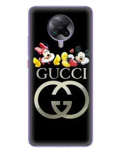 Чехол для Xiaomi POCO F2 Pro с картинкой «Gucci — герои Disney»