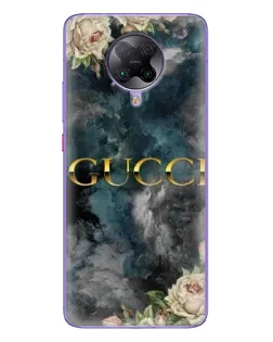 Чехол для Xiaomi POCO F2 Pro с картинкой «Абстрактные цветы Gucci»