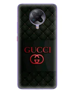 Чехол для Xiaomi POCO F2 Pro с картинкой «Gucci — стеганый черный»