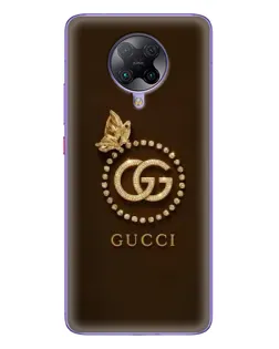 Чехол для Xiaomi POCO F2 Pro с картинкой «Gucci — золотая бабочка»