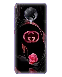 Чехол для Xiaomi POCO F2 Pro с картинкой «Gucci — неоновая роза»