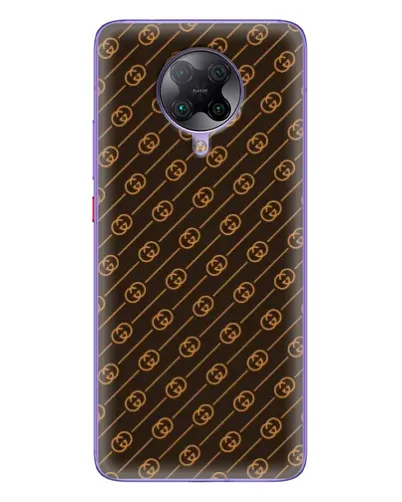 Чехол для Xiaomi POCO F2 Pro с картинкой «Gucci — золотые диагонали»