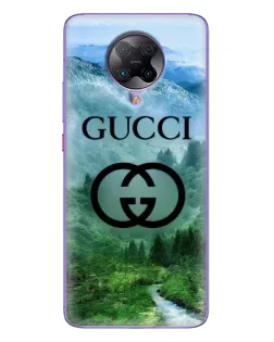 Чехол для Xiaomi POCO F2 Pro с картинкой «Gucci — горный пейзаж»
