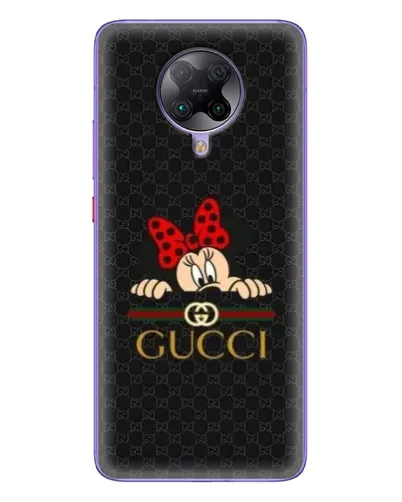 Чехол для Xiaomi POCO F2 Pro с картинкой «Минни Маус Gucci — черный»