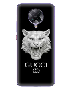 Чехол для Xiaomi POCO F2 Pro с картинкой «Gucci — серебряный лев»