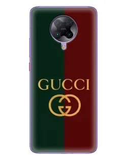 Чехол для Xiaomi POCO F2 Pro с картинкой «Gucci — темно-зеленый градиент»