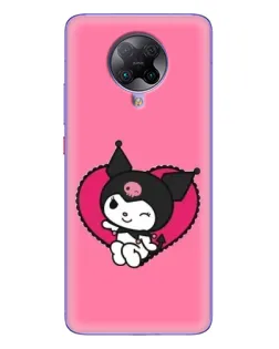 Чехол для Xiaomi POCO F2 Pro с картинкой «Kuromi — любовь в сердце»
