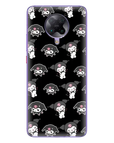 Чехол для Xiaomi POCO F2 Pro с картинкой «Черный паттерн Kuromi»