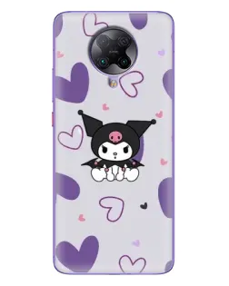 Чехол для Xiaomi POCO F2 Pro с картинкой «Kuromi и лавандовые сердца»
