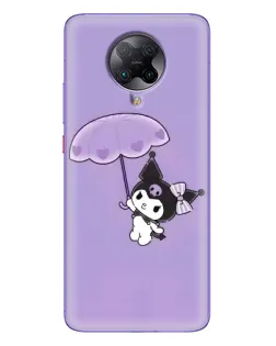 Чехол для Xiaomi POCO F2 Pro с картинкой «Kuromi с зонтиком»