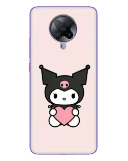 Чехол для Xiaomi POCO F2 Pro с картинкой «Kuromi и сердце»