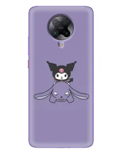 Чехол для Xiaomi POCO F2 Pro с картинкой «Kuromi на лиловом фоне»