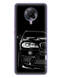 Чехол для Xiaomi POCO F2 Pro с картинкой «Темный силуэт BMW»