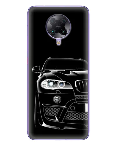 Чехол для Xiaomi POCO F2 Pro с картинкой «Темный силуэт BMW»