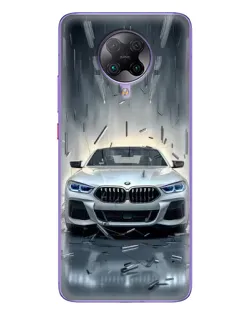 Чехол для Xiaomi POCO F2 Pro с картинкой «BMW в свете фар»