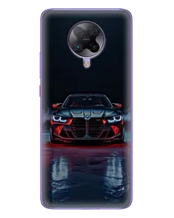 Чехол для Xiaomi POCO F2 Pro с картинкой «BMW на мокрой дороге»
