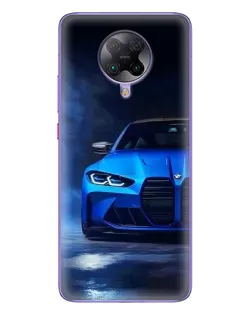 Чехол для Xiaomi POCO F2 Pro с картинкой «Голубая BMW M4»