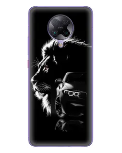 Чехол для Xiaomi POCO F2 Pro с картинкой «BMW и лев»