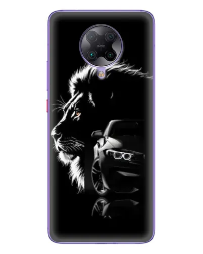 Чехол для Xiaomi POCO F2 Pro с картинкой «BMW и лев»