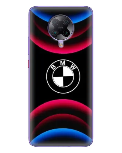Чехол для Xiaomi POCO F2 Pro с картинкой «Логотип BMW и неоновые дуги»