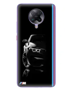 Чехол для Xiaomi POCO F2 Pro с картинкой «Силуэт BMW в темноте»