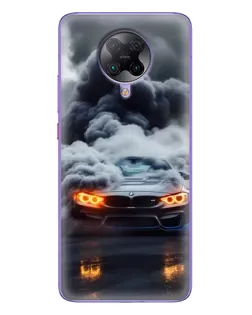 Чехол для Xiaomi POCO F2 Pro с картинкой «BMW в дыму»